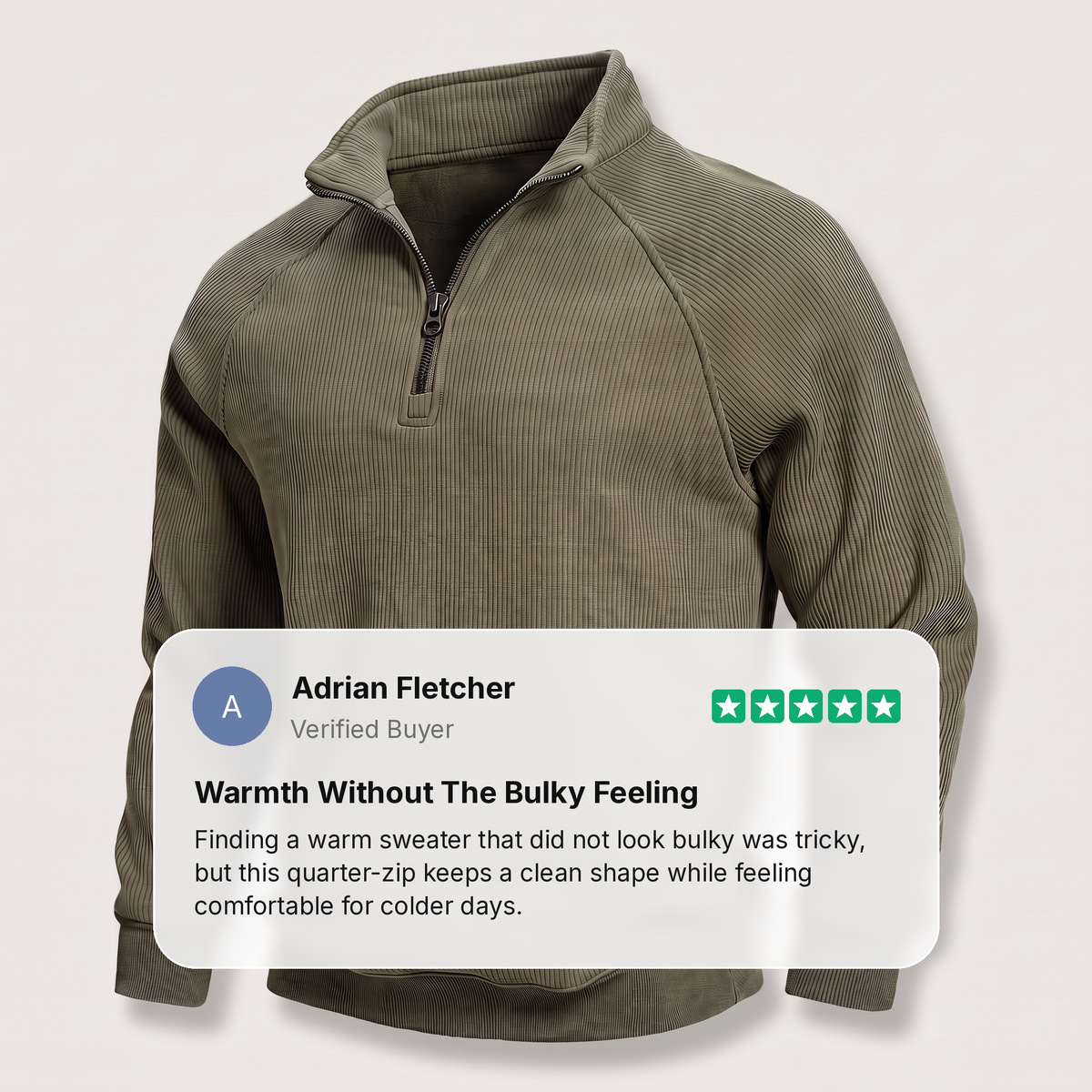 CLASSIC RIBBED HALF ZIP JUMPER