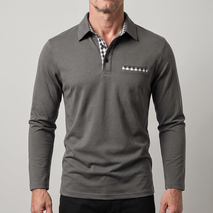CALVERTON LONG-SLEEVE POLO