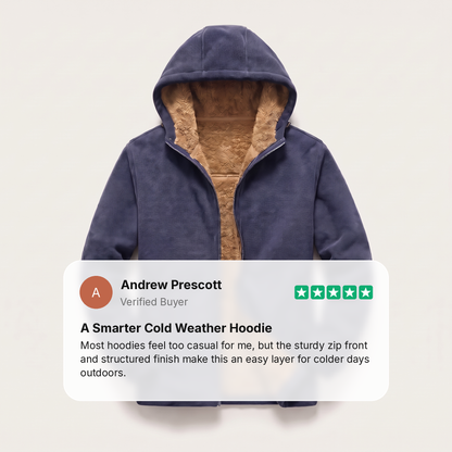 SHERPA LINED FLEECE HOODED JACKET
