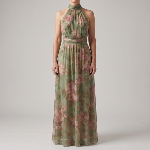 DELILAH HALTER MIDI DRESS