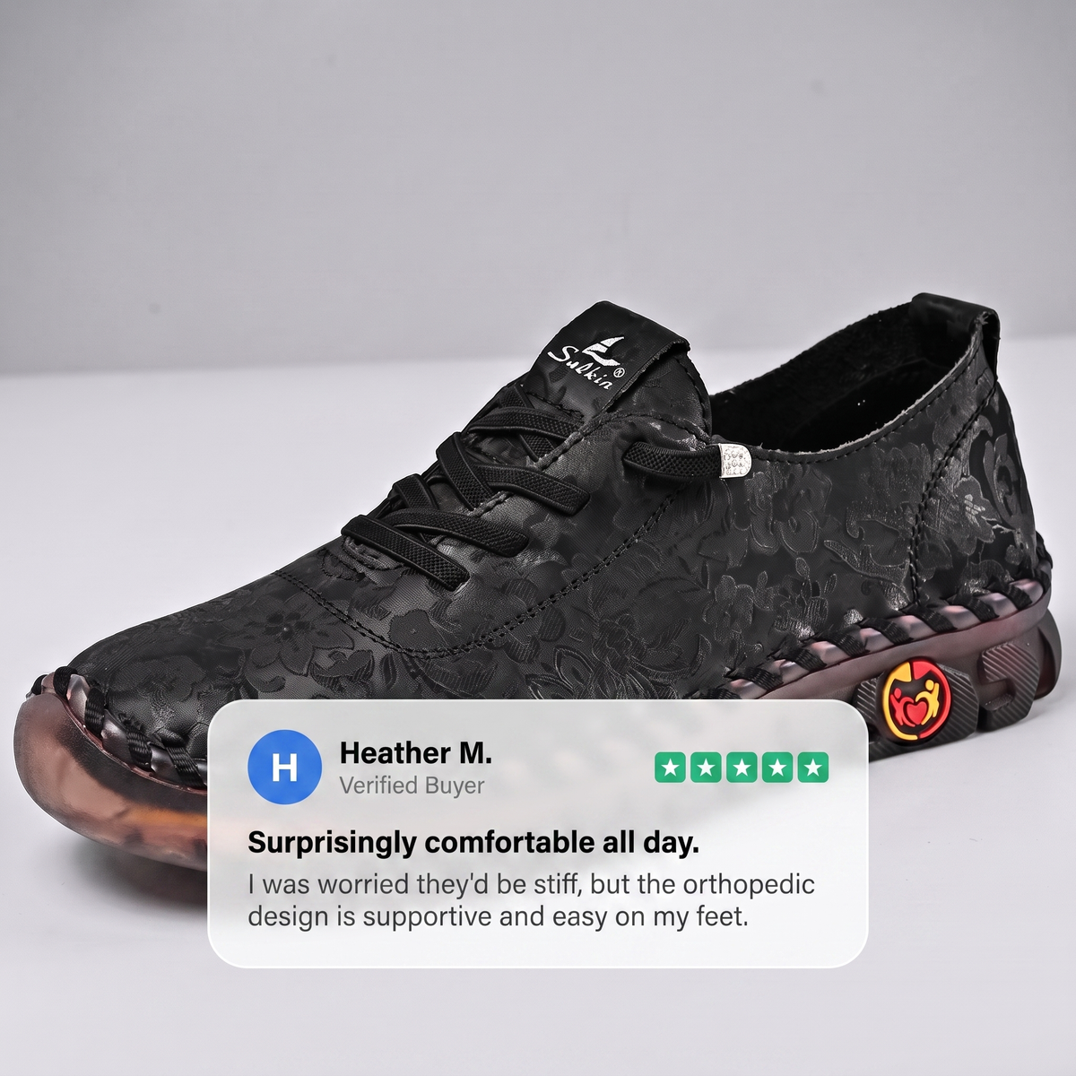 MARJORIE ORTHOPEDIC LEATHER OXFORDS