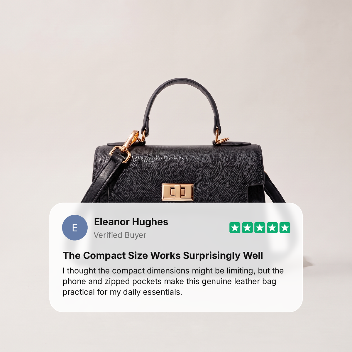 CLASSIC STRUCTURED LEATHER HANDBAG