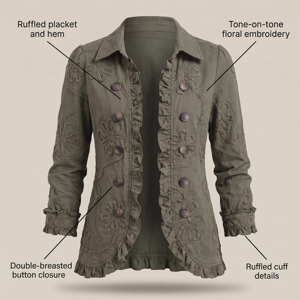 CORDELIA FLORAL TRIM JACKET