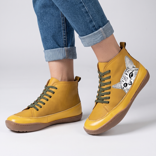 CLEO FELINE LEATHER BOOTS