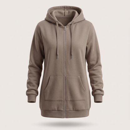 ROSAMUND COSY ZIP HOODIE COAT