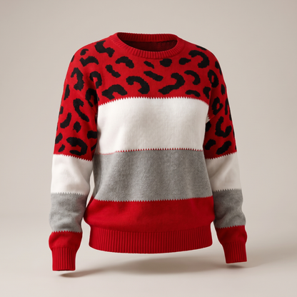 VELORA LEOPARD LUXE SWEATER