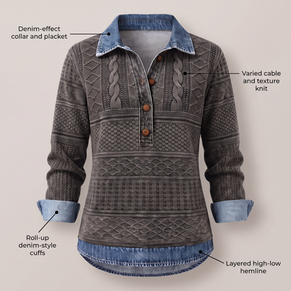 NIVELLE MODERN HALF-BUTTON SWEATER