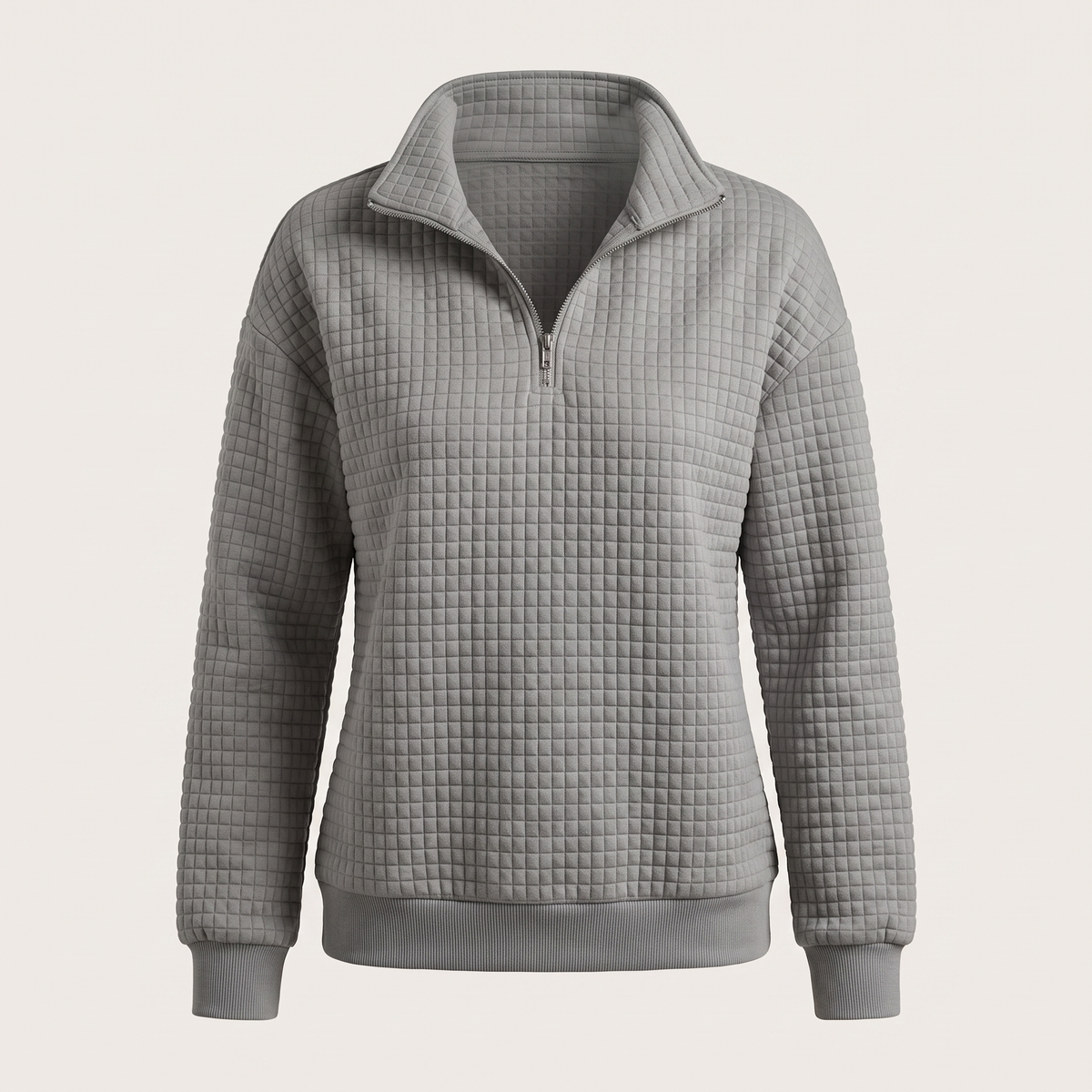 ROSALIE TEXTURED ZIP SWEATER