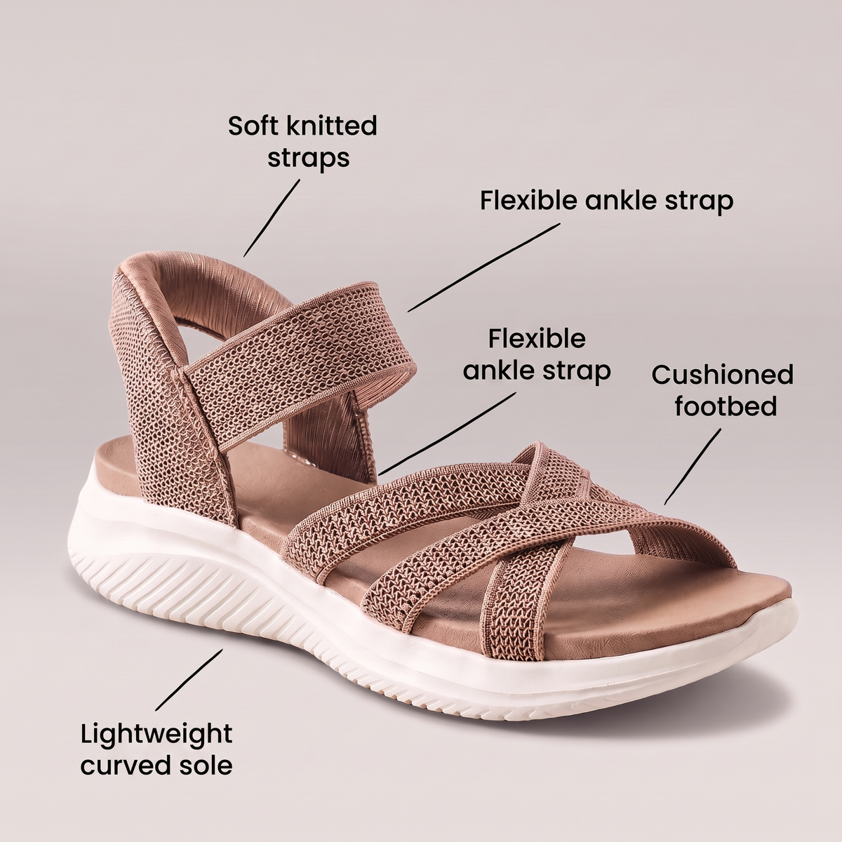 ELMSWICK ULTRA-FLEX KNIT SANDALS