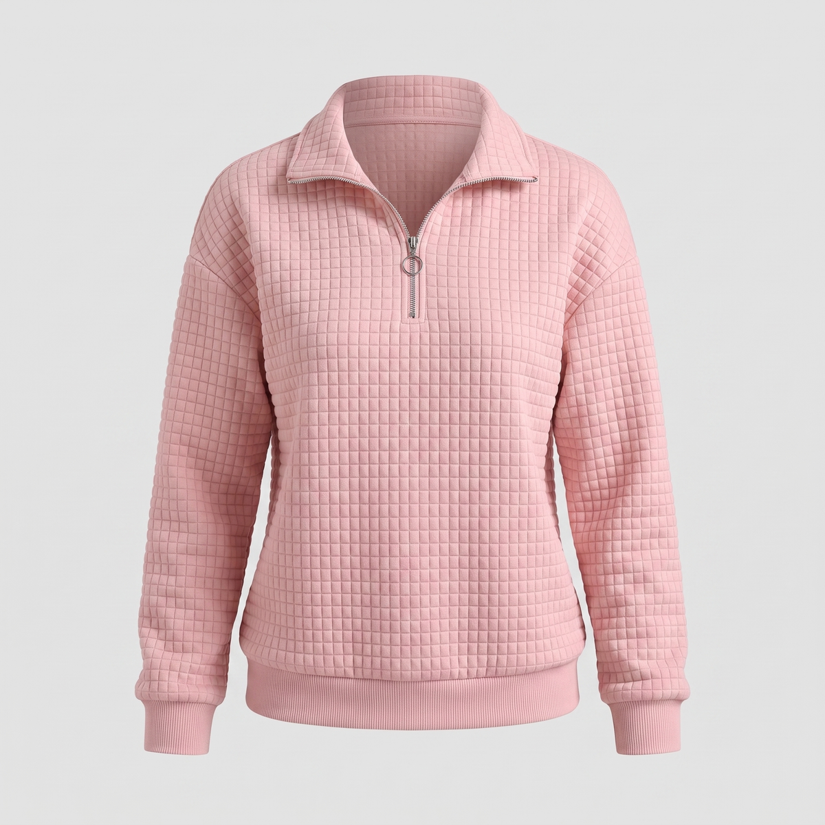 ROSALIE TEXTURED ZIP SWEATER