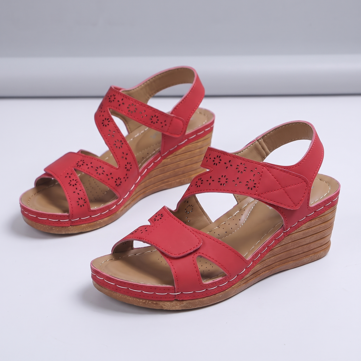 FLEUR WEDGE SANDALS