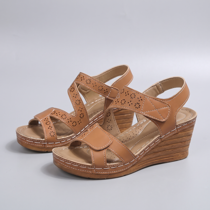 FLEUR WEDGE SANDALS