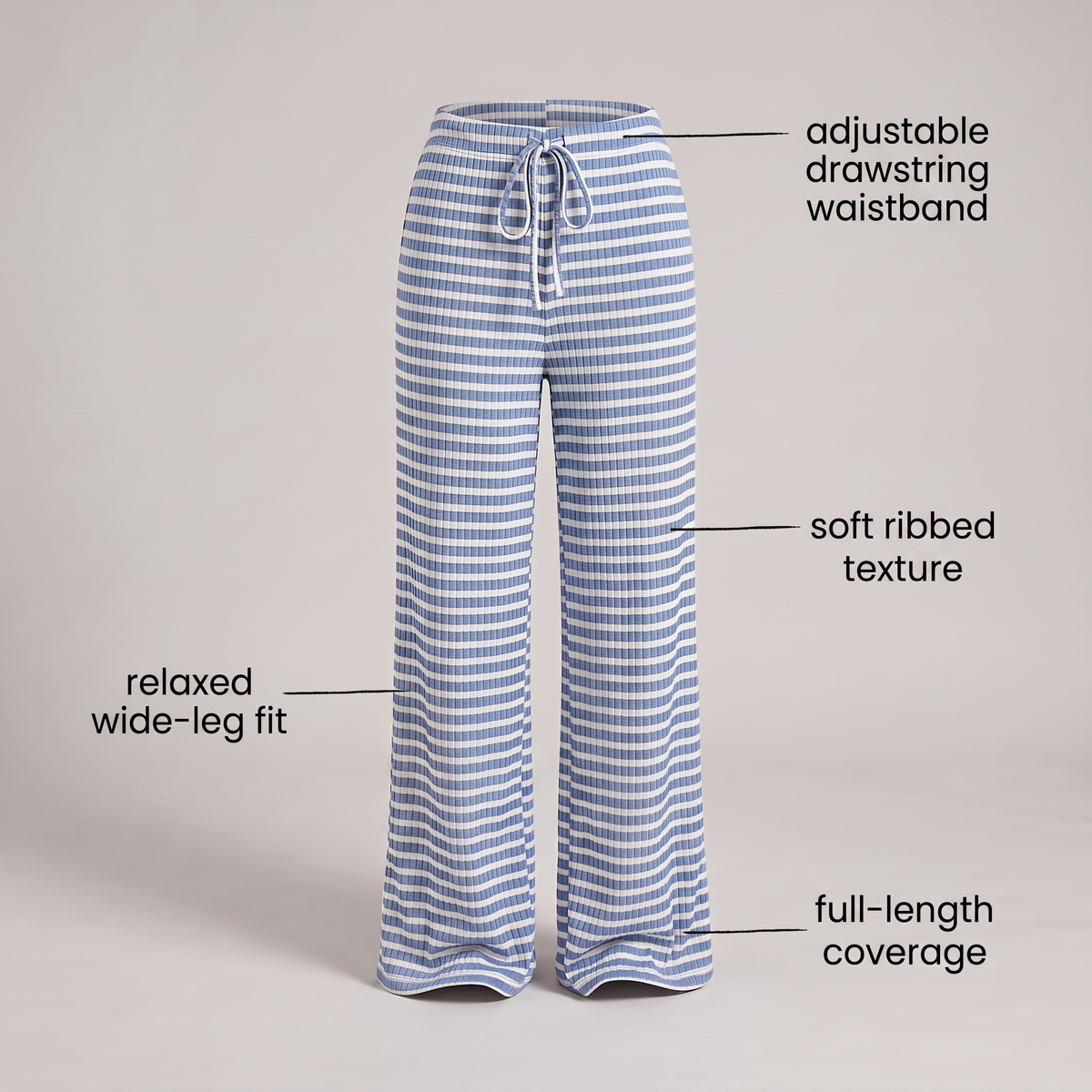 WINNIE RELAXED WIDE-LEG PYJAMA TROUSERS