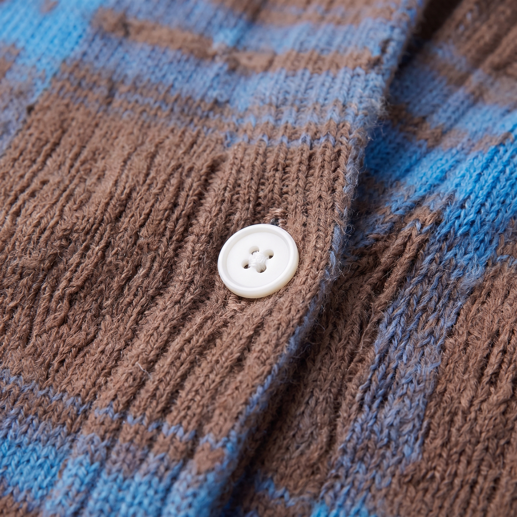 CLARA SAGE PLAID CARDIGAN