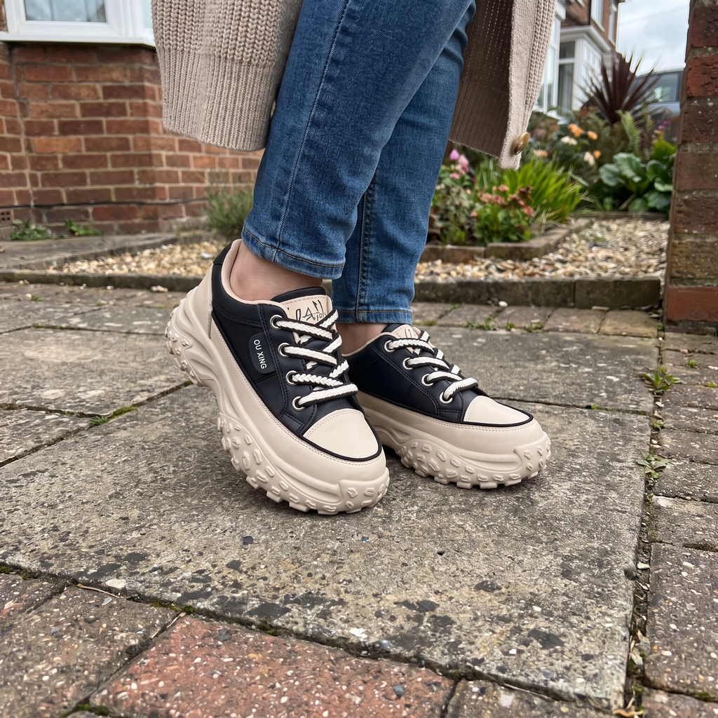 MAISIE RETRO PLATFORM TRAINERS