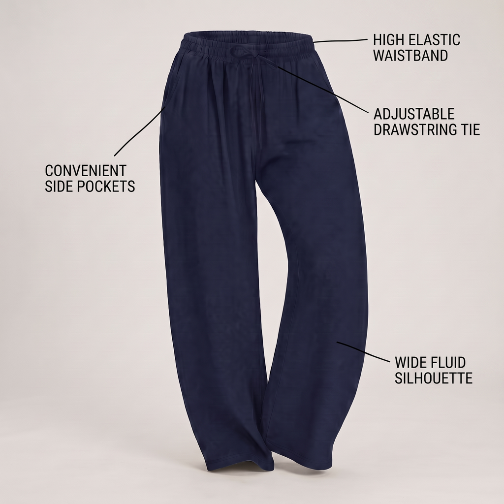 FREYA HIGH-WAIST WIDE-LEG TROUSERS