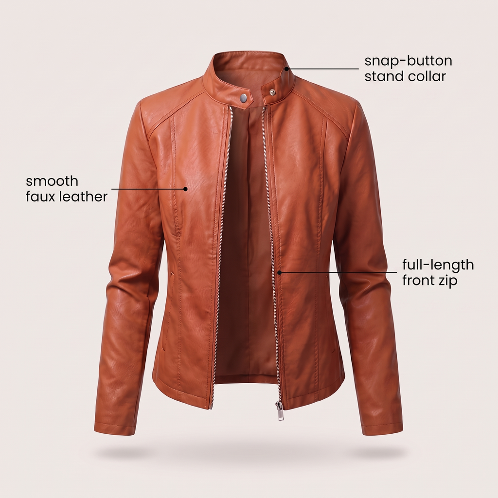 ODETTE CROPPED LEATHER JACKET