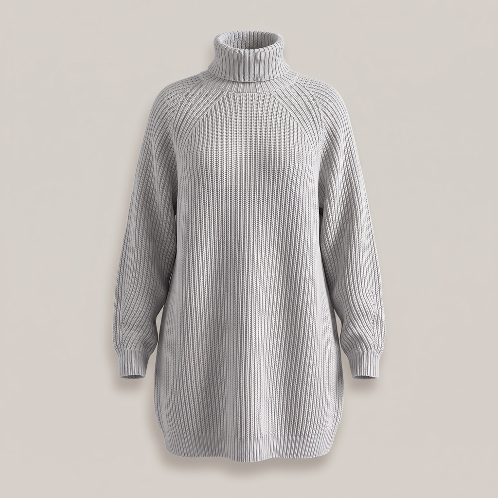 FLORIANA COSY ROLL-NECK DRESS