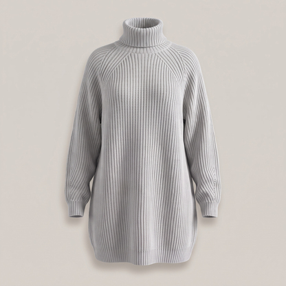 FLORIANA COSY ROLL-NECK DRESS