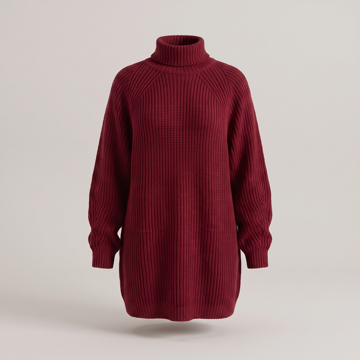 FLORIANA COSY ROLL-NECK DRESS