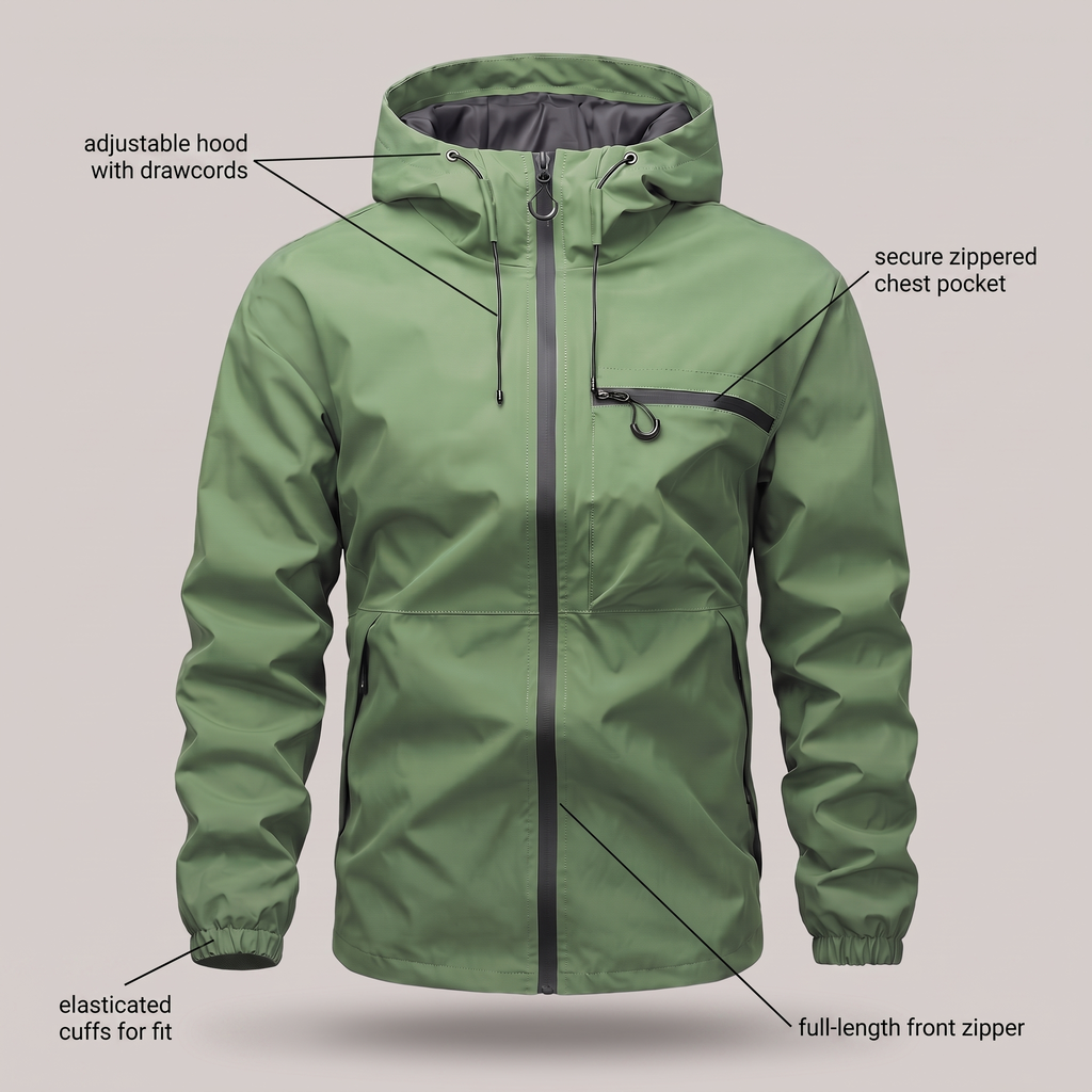 ESSENTIAL WATERPROOF HOODED COAT