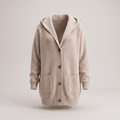 WARM ESSENTIAL HOODED CARDIGAN