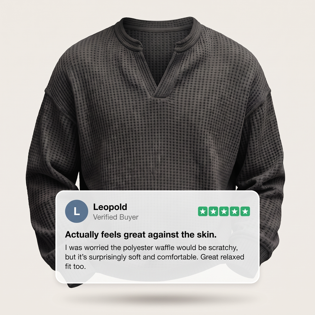 COSY LAYER WAFFLE TOP
