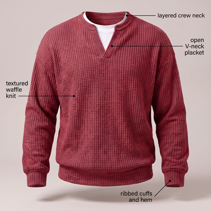 COSY LAYER WAFFLE TOP