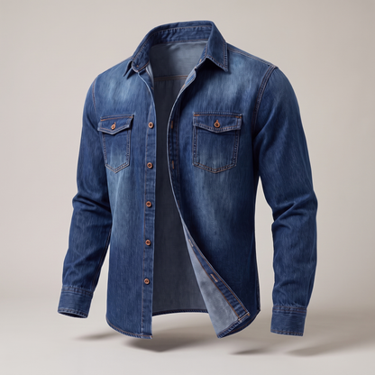 MODERN UTILITY DENIM SHIRT