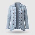 GRACEFUL RUFFLE DETAIL CARDIGAN