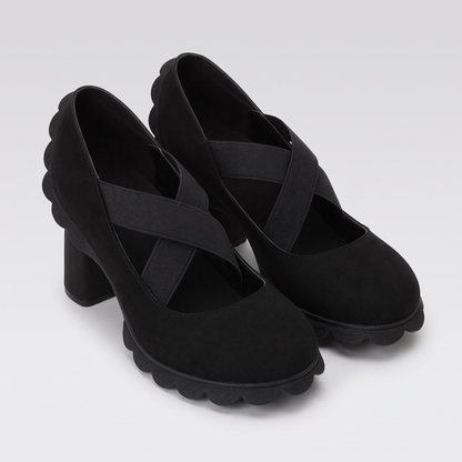 ELEGANT COMFORT BLOCK HEEL SHOES