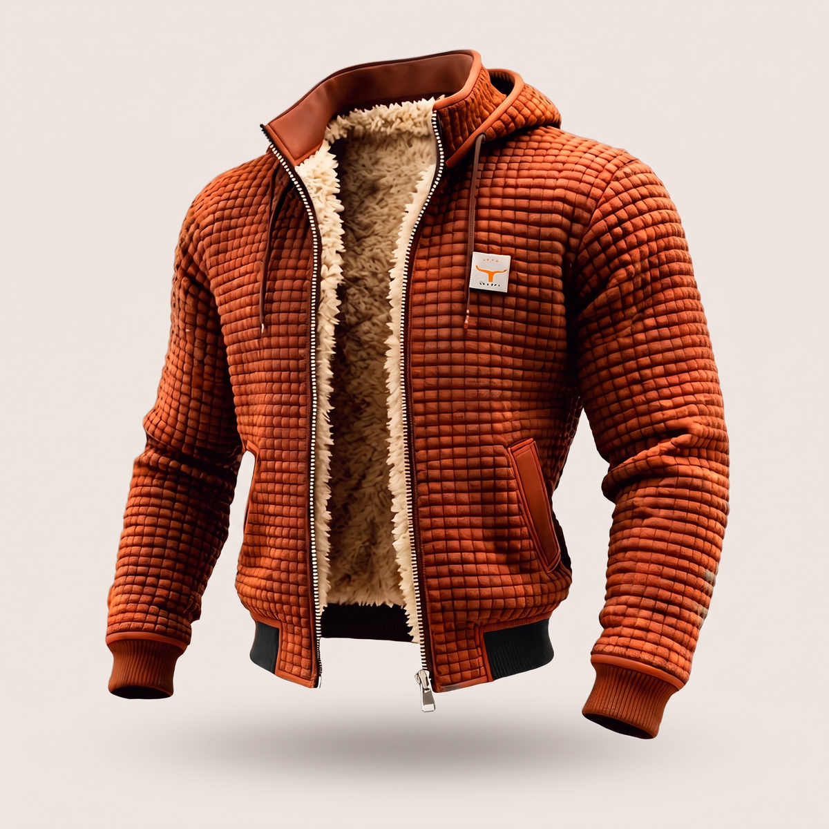 THERMAL WAFFLE FLEECE JACKET