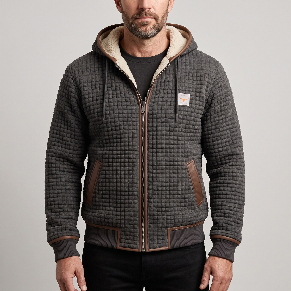 THERMAL WAFFLE FLEECE JACKET