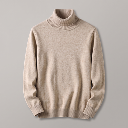 ELEGANT CASHMERE ROLL NECK KNIT