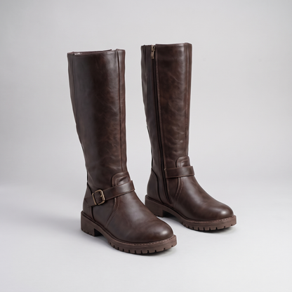 CLASSIC BUCKLE KNEE HIGH BOOTS