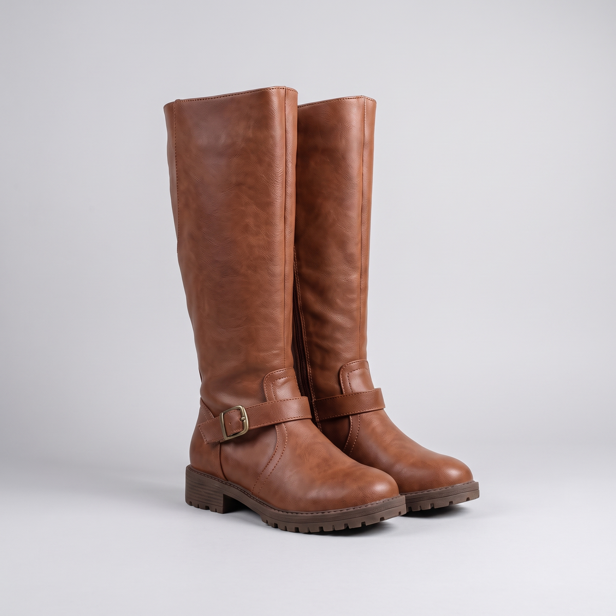 CLASSIC BUCKLE KNEE HIGH BOOTS
