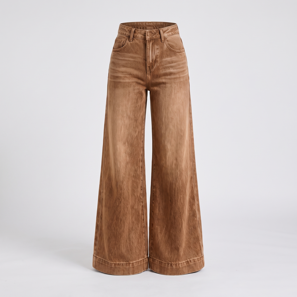 CLASSIC WIDE LEG DENIM TROUSERS