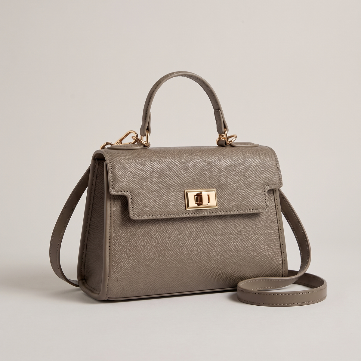 CLASSIC STRUCTURED LEATHER HANDBAG