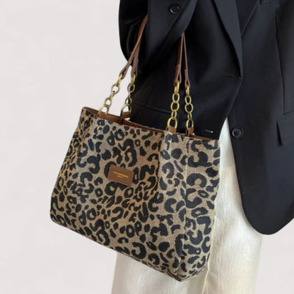 AGNES™ LEOPARD CANVAS BAG
