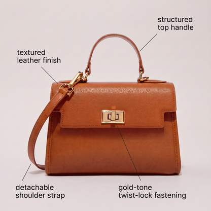CLASSIC STRUCTURED LEATHER HANDBAG