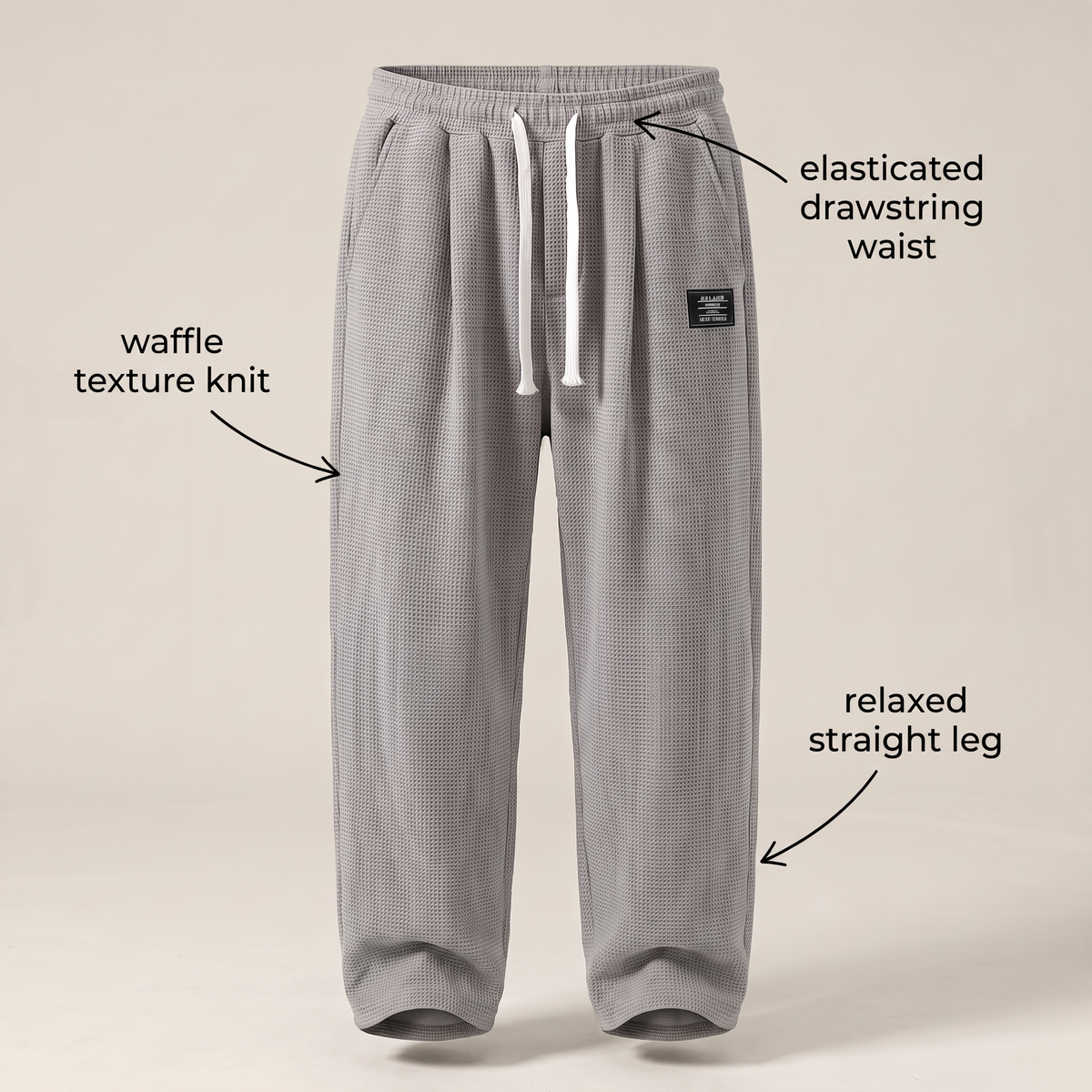 TEXTURED RELAXED FIT TROUSERS