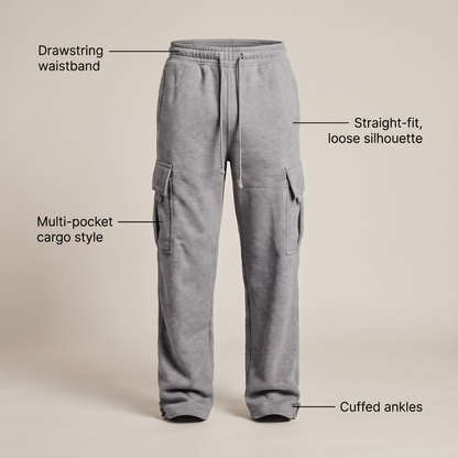 RELAXED MULTI POCKET JOGGER TROUSERS