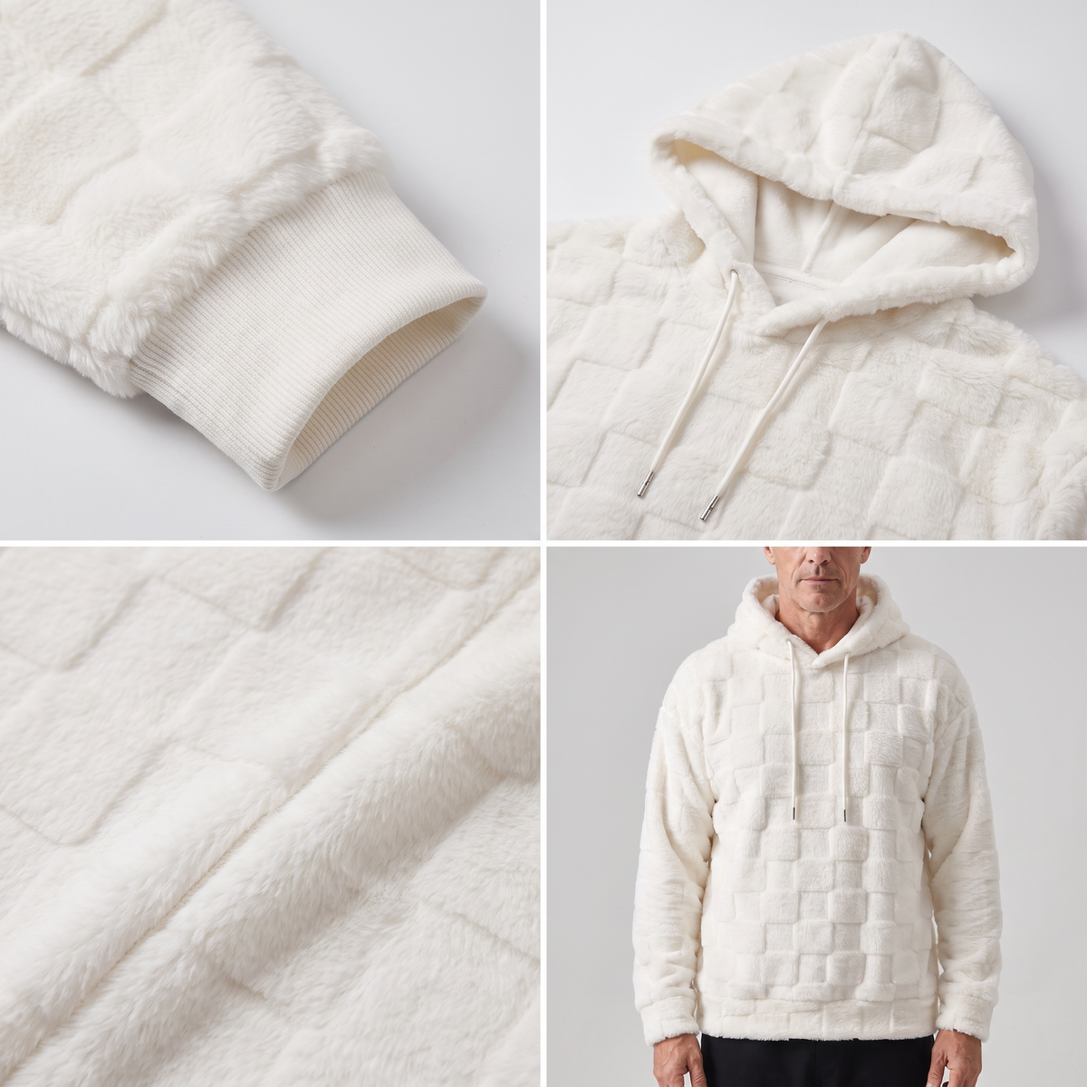 COSY WAFFLE KNIT HOODIE