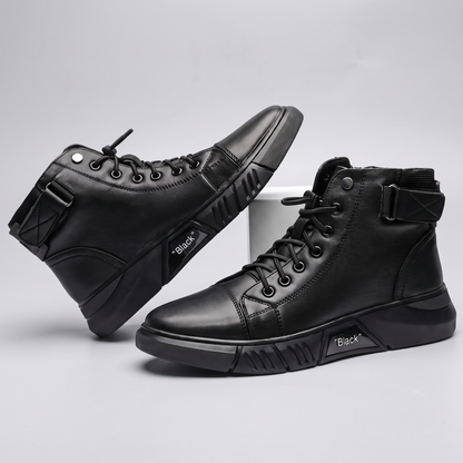 CLASSIC LEATHER HIGH TOP BOOTS