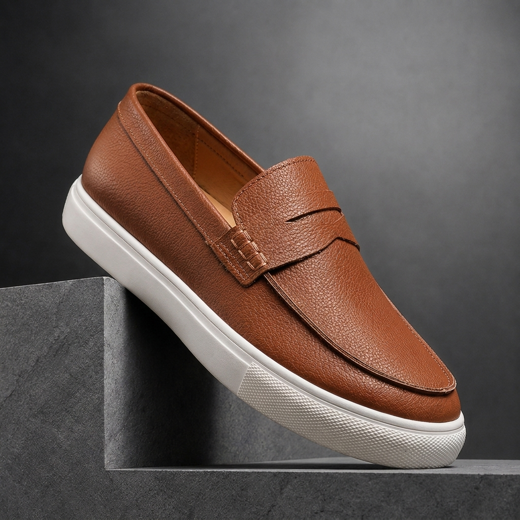 MORTLAKE TEXTURED LEATHER LOAFERS