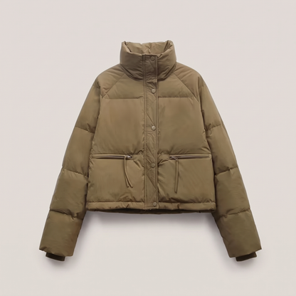 DAHLIA CONTRAST-COLLAR WINTER COAT