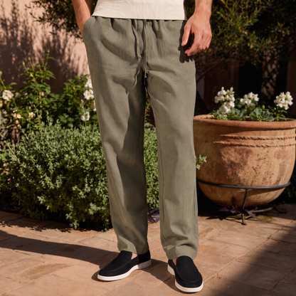 ELLINGHAM CASUAL LINEN TROUSERS