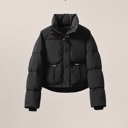 DAHLIA CONTRAST-COLLAR WINTER COAT