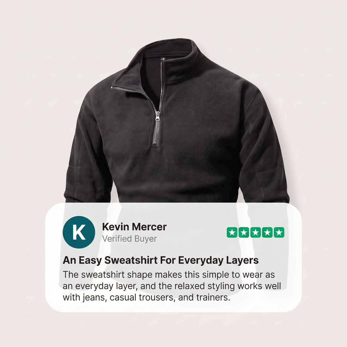 SMART STAND COLLAR SWEATSHIRT