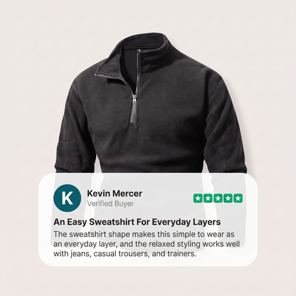 SMART STAND COLLAR SWEATSHIRT